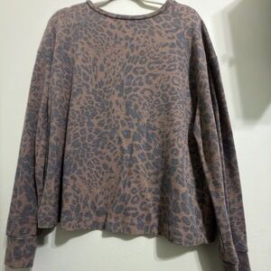 Time and Tru Animal Print Top